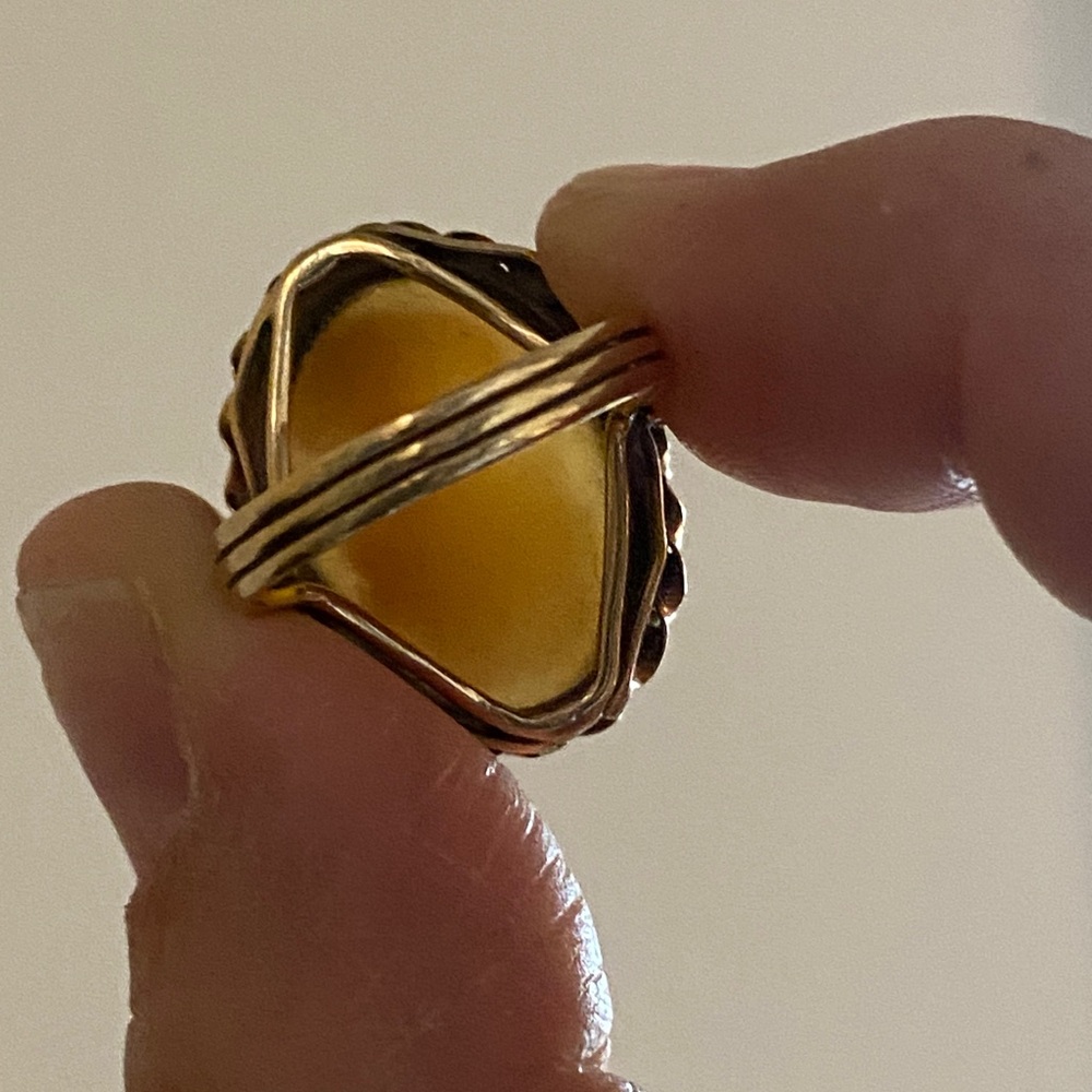 (NFS / NFT) 14K + Victorian Shell Cameo Ring circa 1840, size 7 - Picture 9 of 17